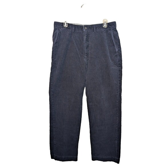Vintage Polo Ralph Lauren Corduroy Pants Mens Sz 36 x 30 Navy Relaxed Fit  90s - Picture 1 of 8